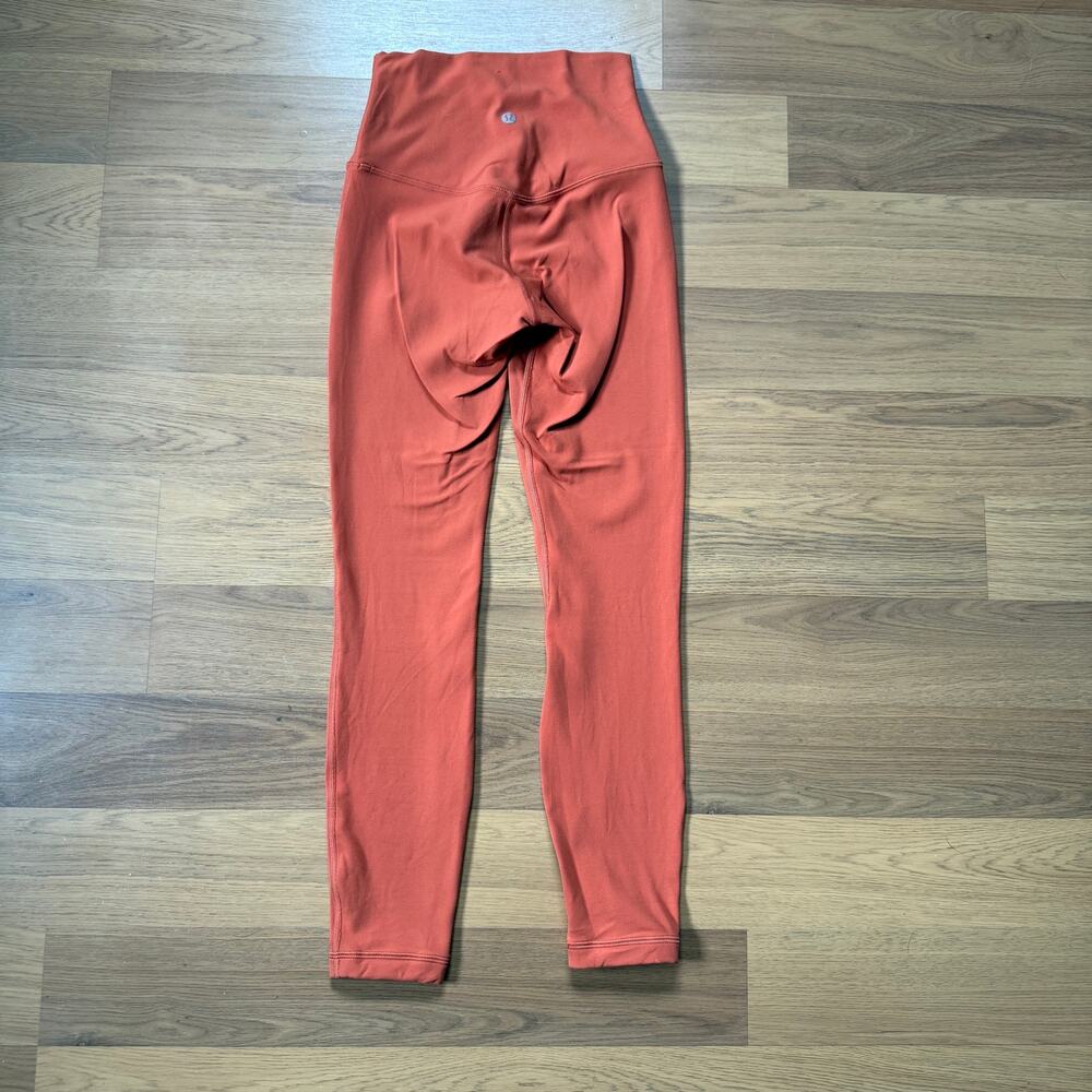 Women's Lululemon Canyon Orange Align Nulu High-Rise Yoga Pant 25" Leggings Sz 2